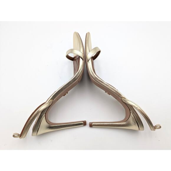 Kurt Geiger Brixton Ankle Strap Stiletto Heel Sandal Women's Gold Size US9 EU40 - Picture 6 of 10